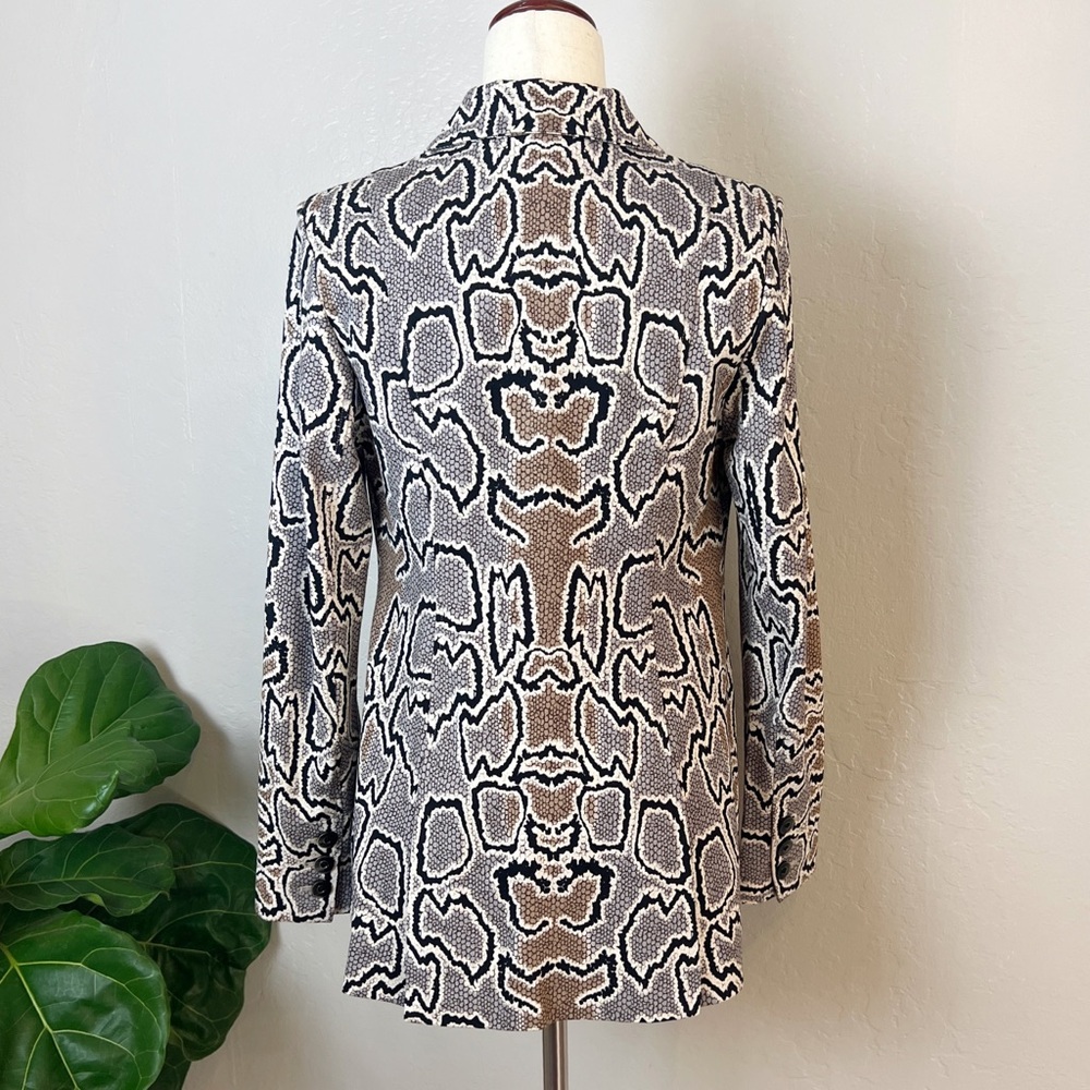 Cabi Python Double Breasted Stretch Blazer Jacket… - image 3